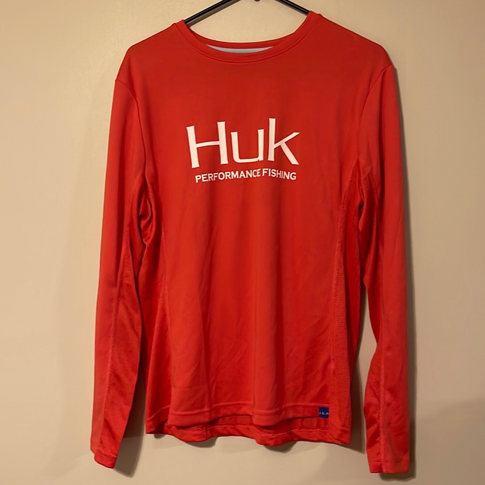 Bright Pinkish Huk Fishing Performance shirt